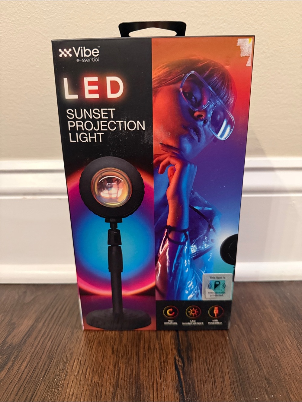 Vibe LED Sunset Projection Light - Black with Blue and Purple Gradient